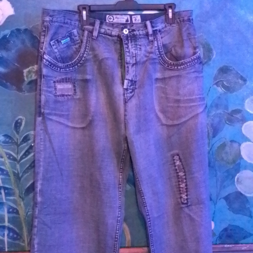 LRG Blue Patterned Jeans
